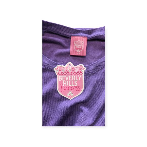NWT Youth Girls Beverly Hills Princess Purple Long Sleeve Sweater - Size 7/8 - Picture 3 of 7
